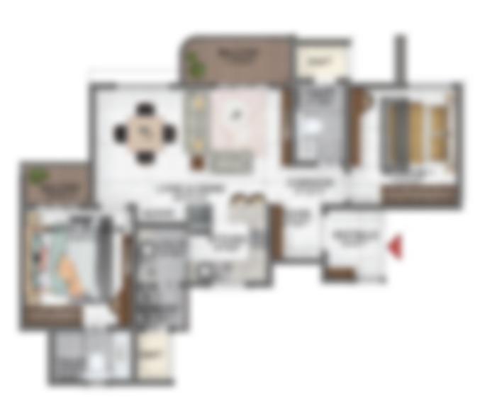 2 BHK Floor Plan